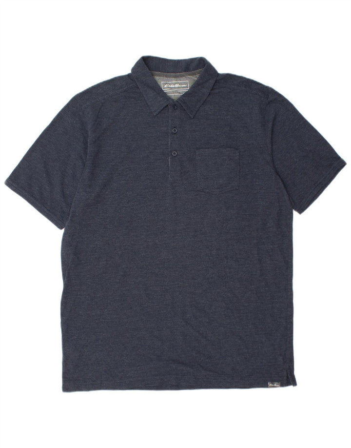 Polo da uomo EDDIE BAUER grande in cotone blu navy