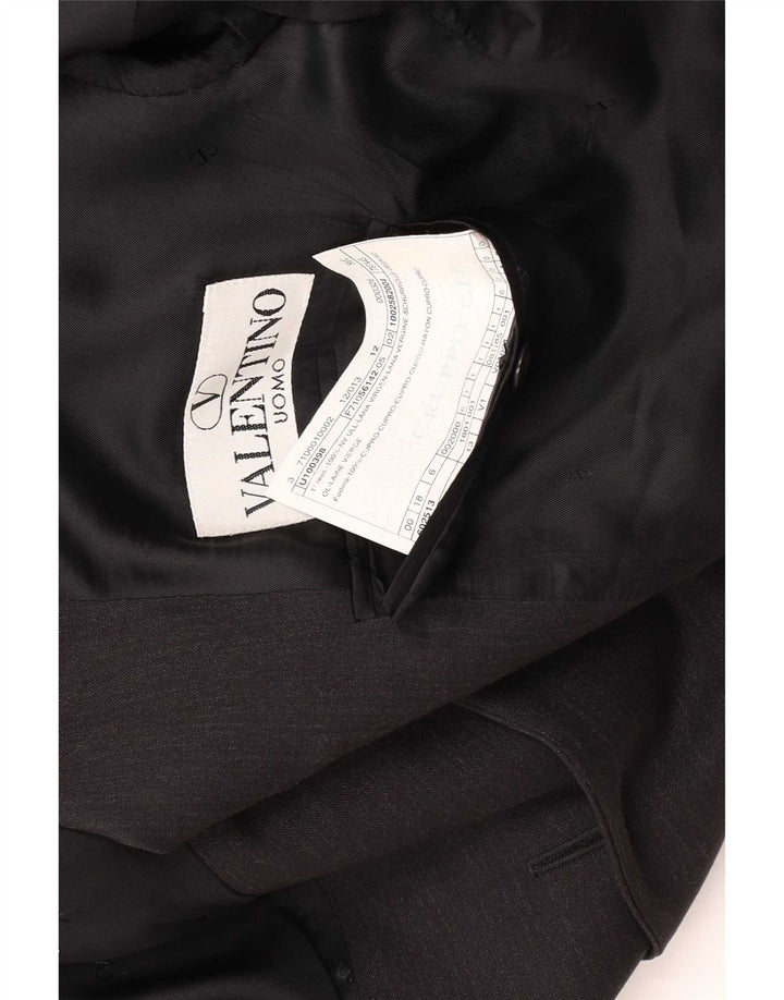 Giacca Blazer 3 Bottoni Valentino Uomo IT 56 3XL Lana Vergine Marrone