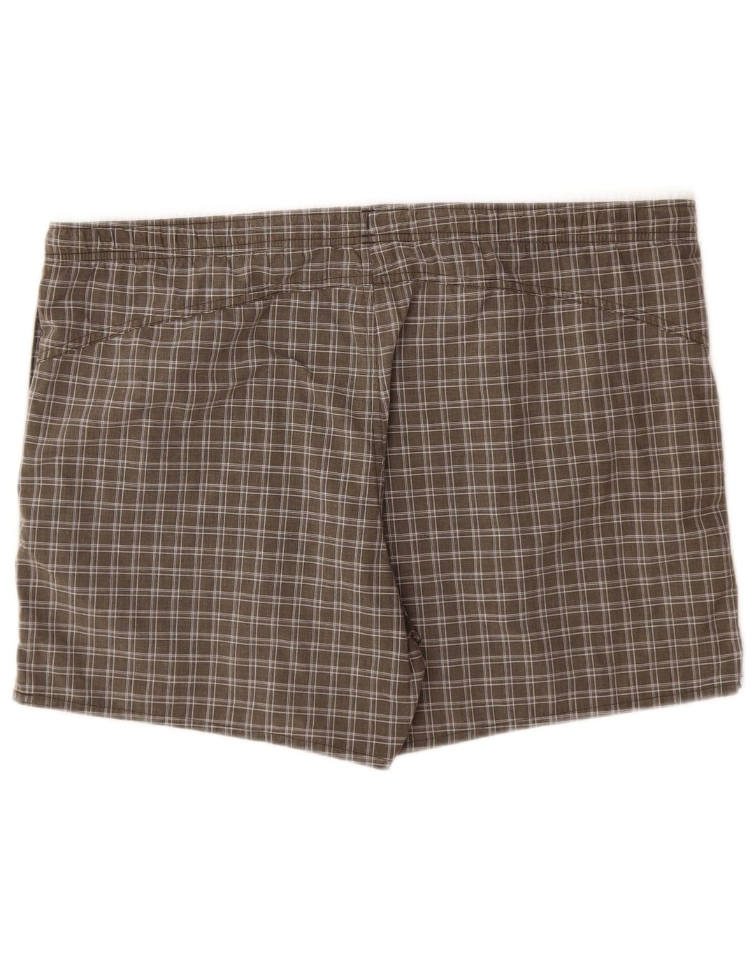 Pantaloncini da bagno da uomo Adidas grandi in poliestere a quadri kaki