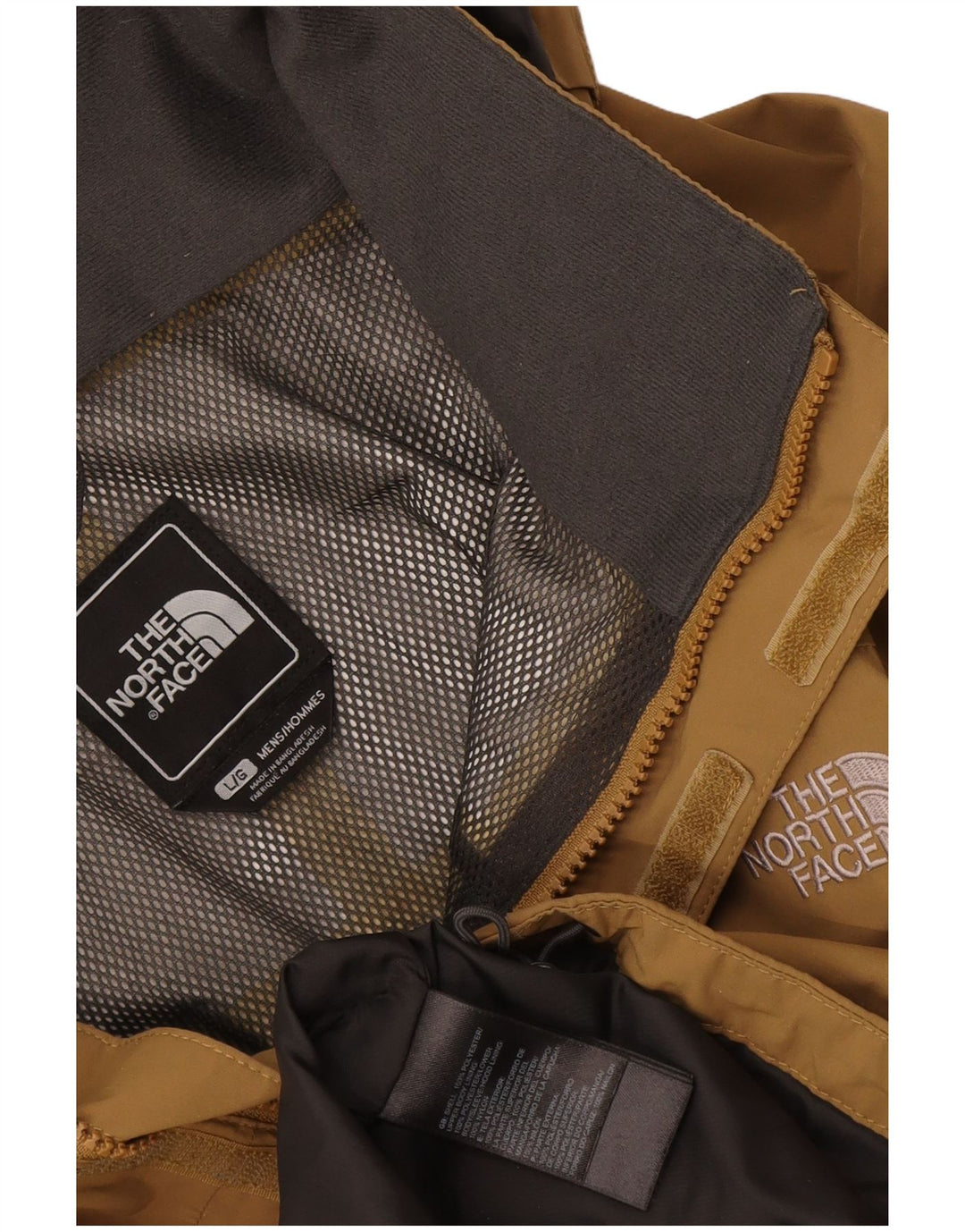 Giacca antipioggia da uomo con cappuccio The North Face UK 40 Large Marrone Poliestere