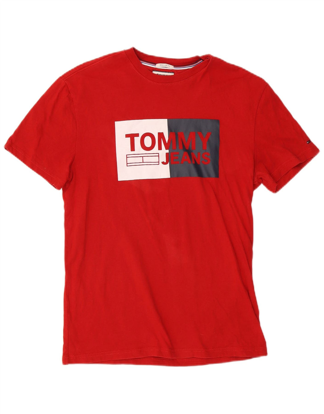 T-shirt grafica da uomo con vestibilità regolare Tommy Hilfiger Small rossa