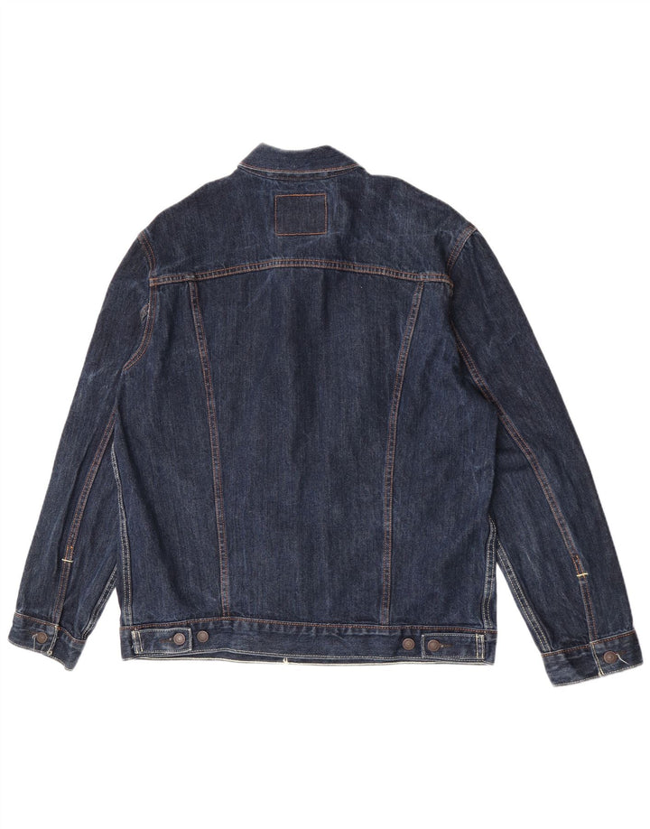 Giacca di jeans da uomo Levi's UK 42 XL Cotone blu navy