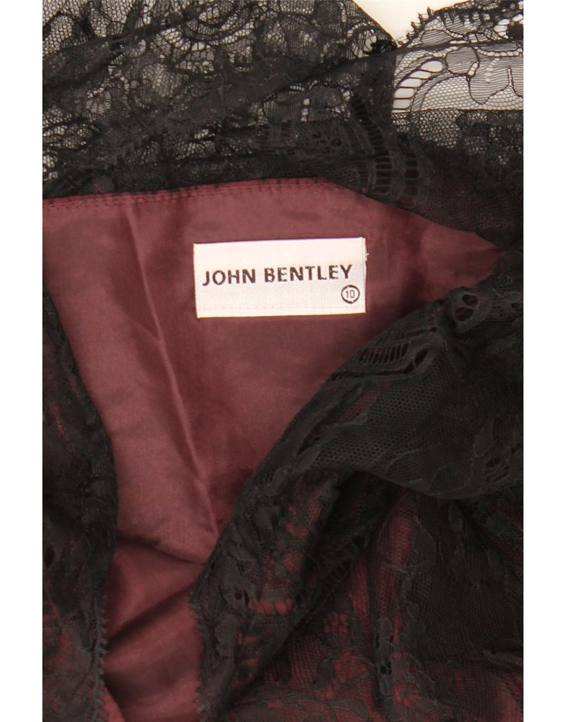 JOHN BENTLEY Womens Blouse Top UK 10 Small Burgundy Vintage John Bentley and Second-Hand John Bentley from Messina Hembry 