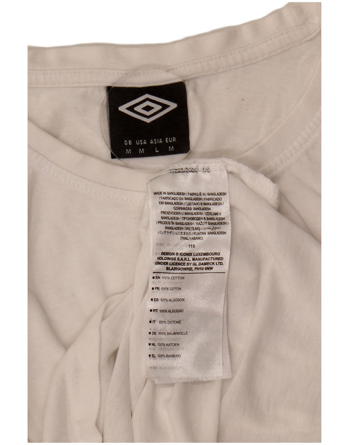 T-shirt da uomo Umbro Top in cotone bianco medio