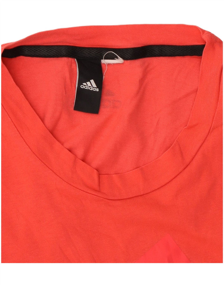 T-shirt grafica da donna ADIDAS Top UK 12 rosso medio