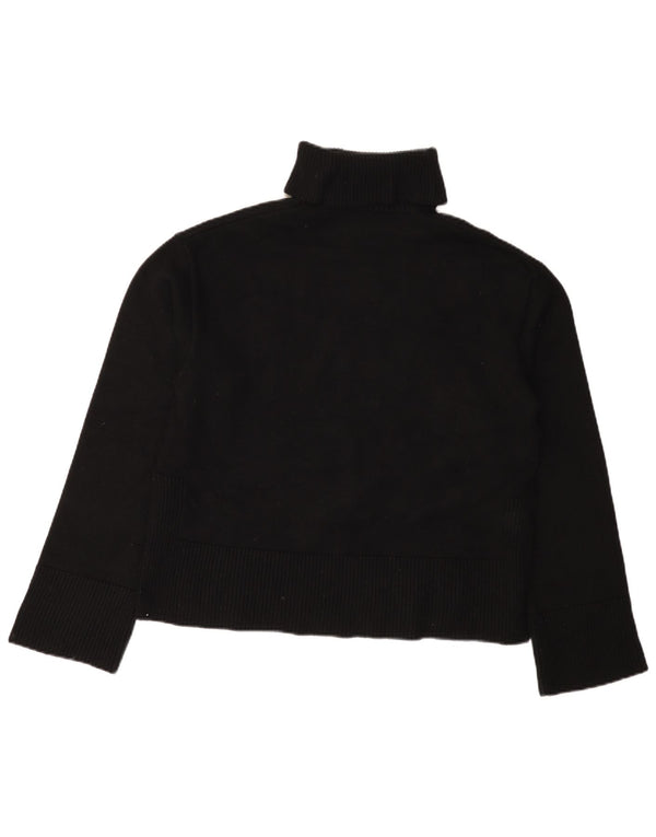 Maglione maglione a collo alto da donna Zara UK 14 viscosa nera media