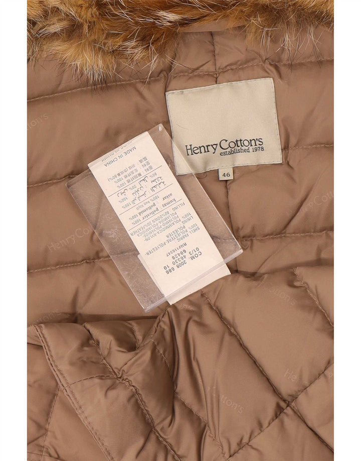 Giacca imbottita da donna Henry Cottons IT 46 Large Marrone Poliestere