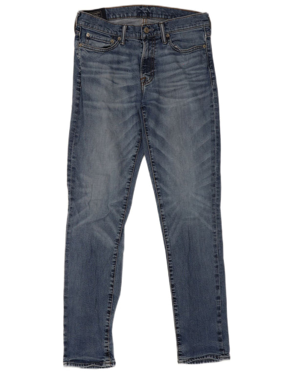 Abercrombie & Fitch Jeans skinny atletici Rustin da uomo W31 L32 in cotone blu