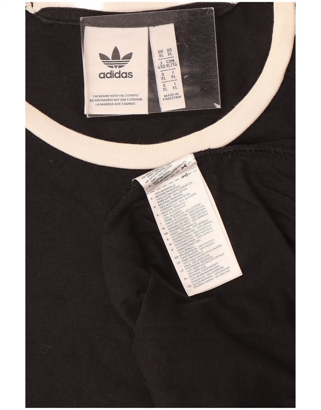 T-shirt da uomo Adidas Top XL in cotone nero