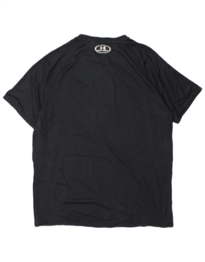 Maglietta grafica da uomo Under Armour Heat Gear Top nera media