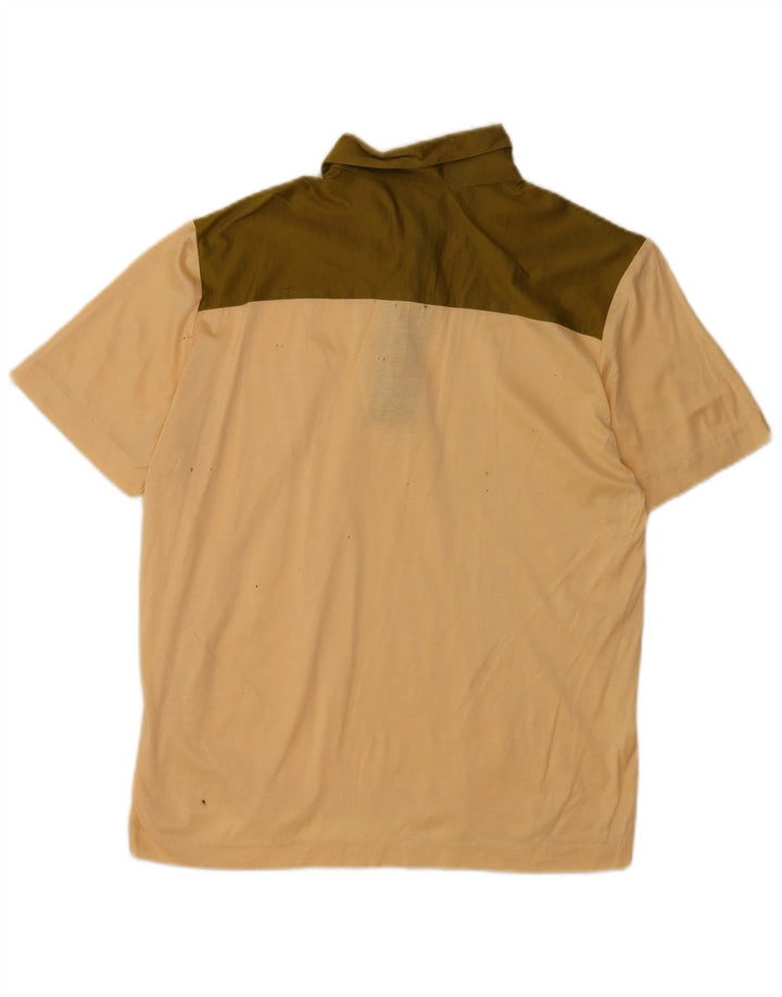 Polo vintage da uomo IT 50 color block beige medio