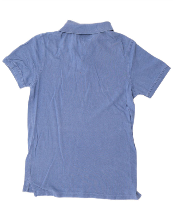 Polo da uomo slim fit Tommy Hilfiger in cotone blu medio