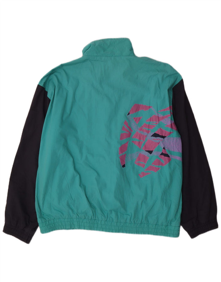 Giacca da tuta da uomo VINTAGE XL Poliestere color block turchese