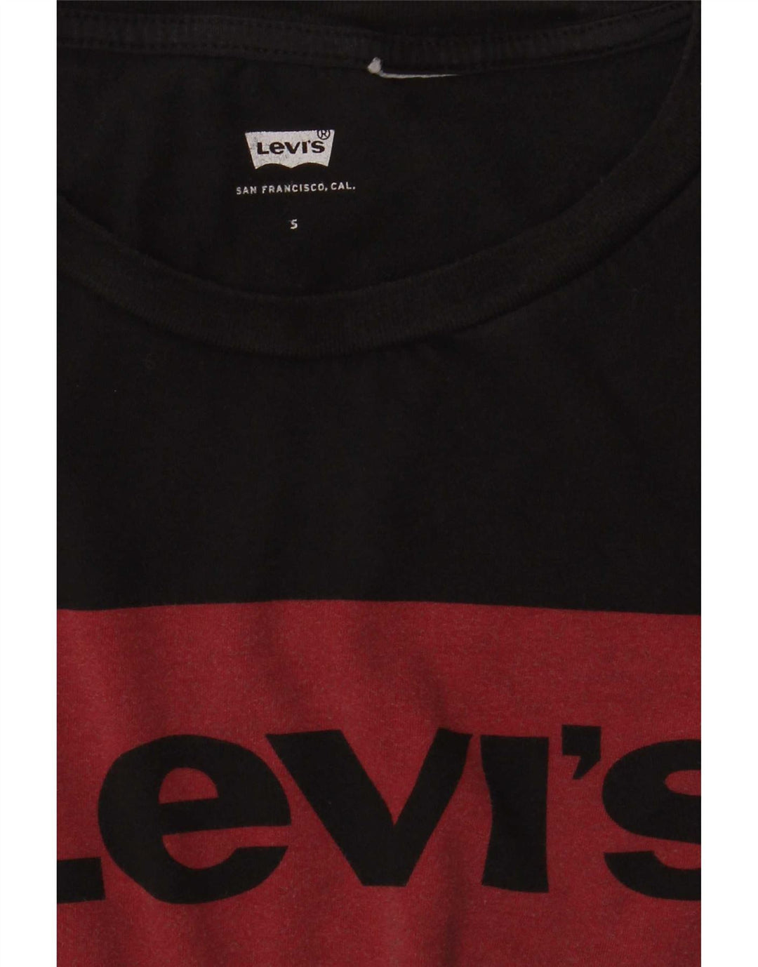 T-shirt grafica da donna Levi's Top UK 10 piccola nera