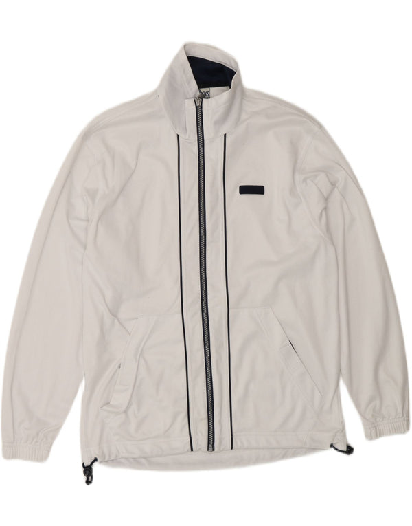 Giacca da ginnastica ASICS da uomo, vestibilità ampia, XS, poliestere bianco