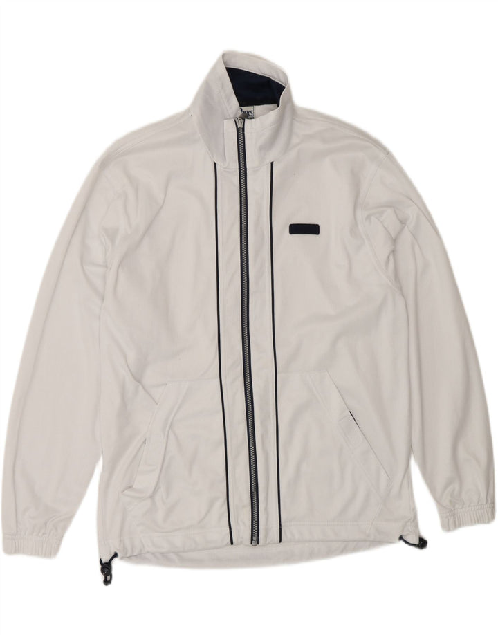 Giacca da ginnastica ASICS da uomo, vestibilità ampia, XS, poliestere bianco