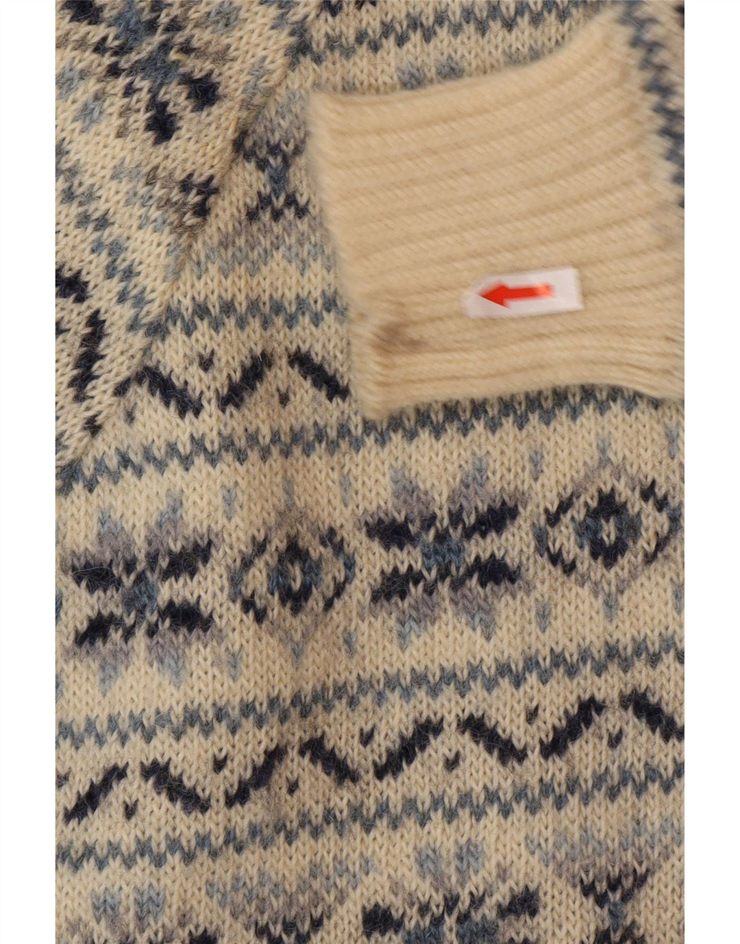 Maglione maglione girocollo da uomo Silvy IT 48 Beige medio Fair Isle