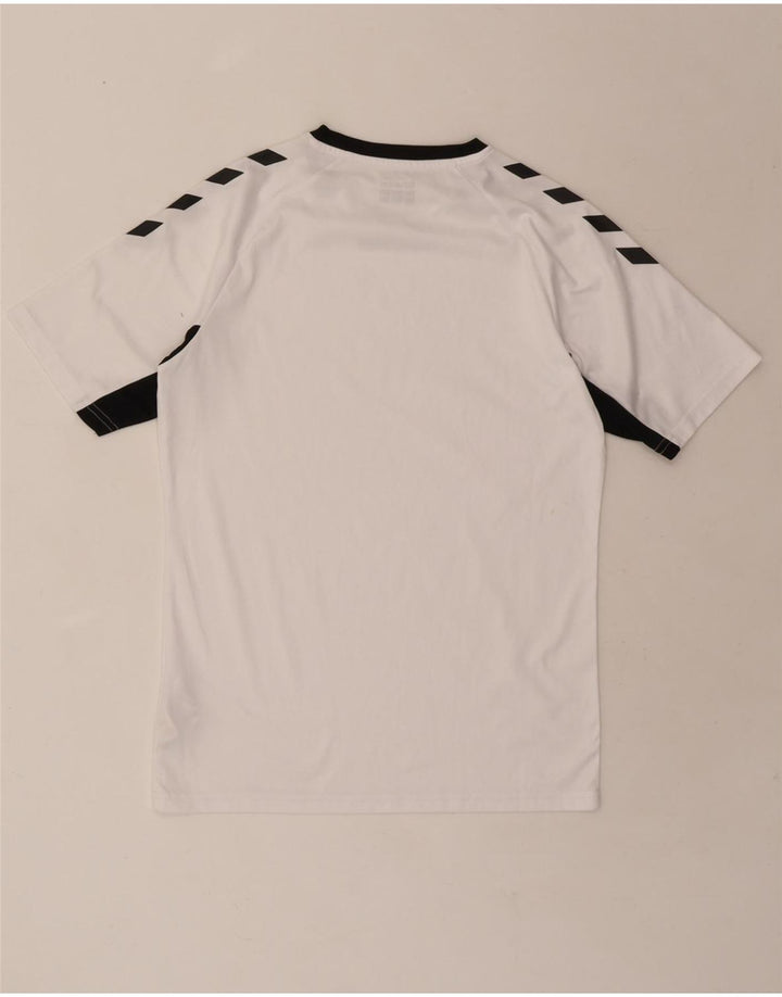 HUMMEL Mens Graphic T-Shirt Top Small White Colourblock Polyester Vintage Hummel and Second-Hand Hummel from Messina Hembry 