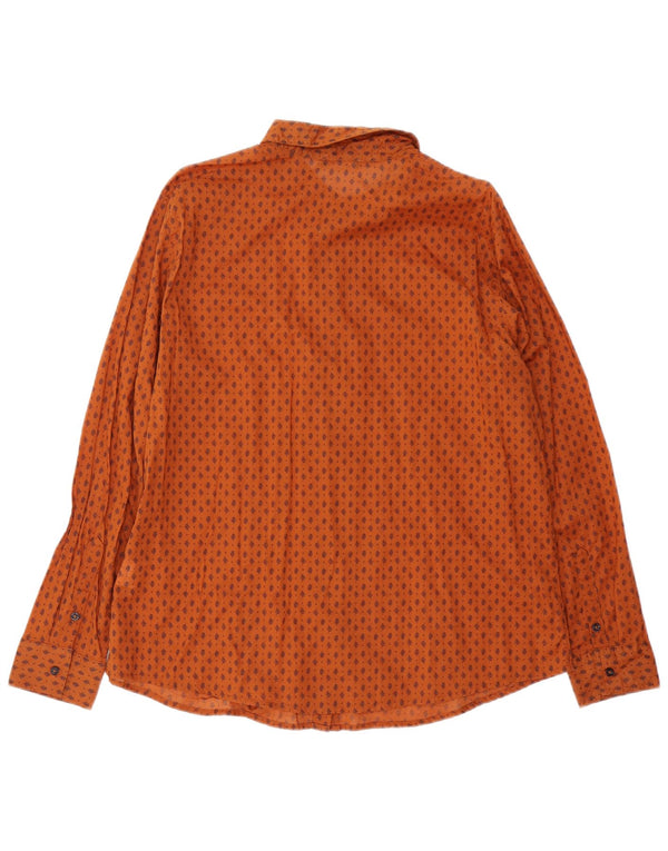 Camicia da donna BENETTON UK 18 XL Cotone floreale marrone