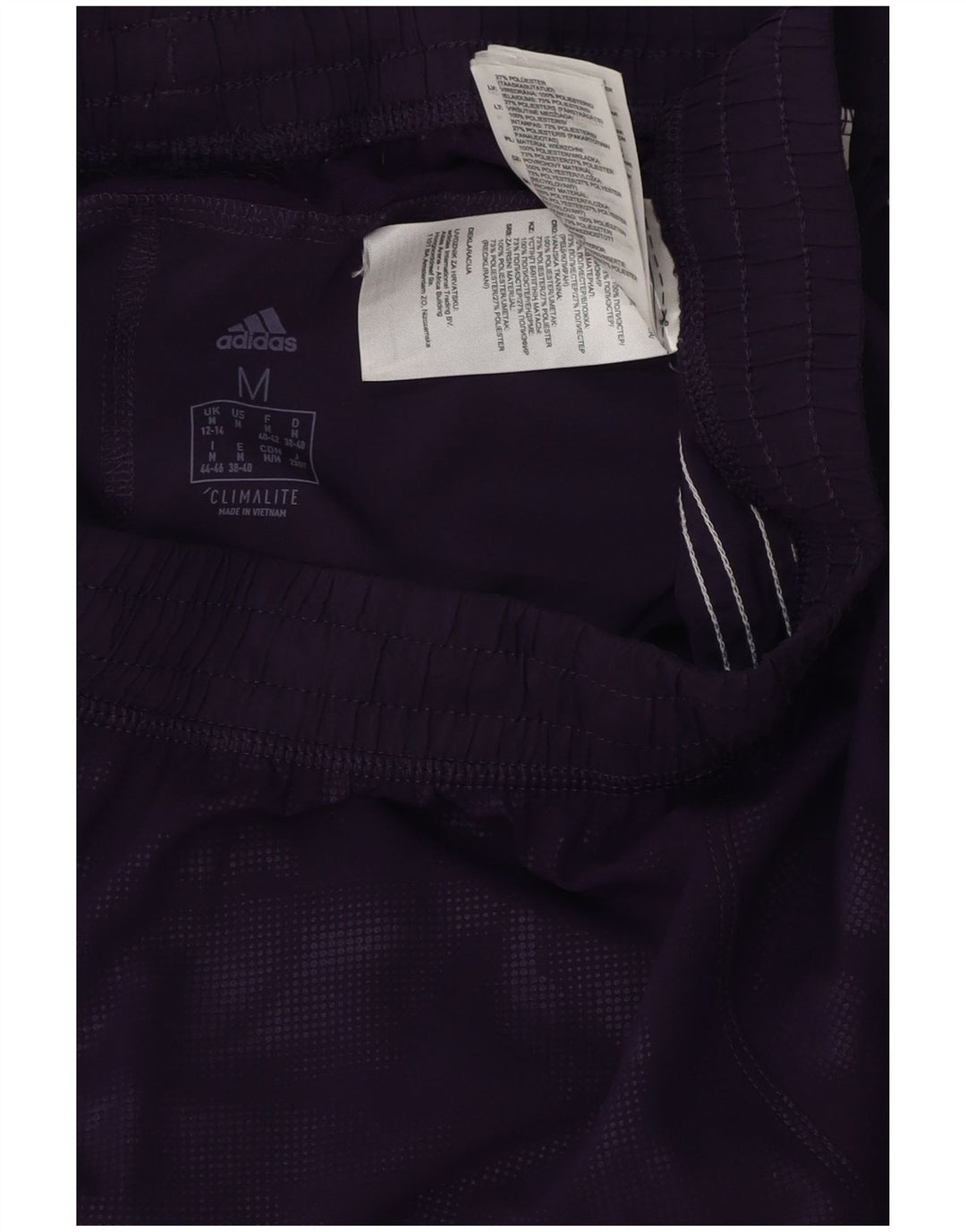Pantaloncini sportivi ADIDAS Climalite da donna UK 12/14 Poliestere viola medio