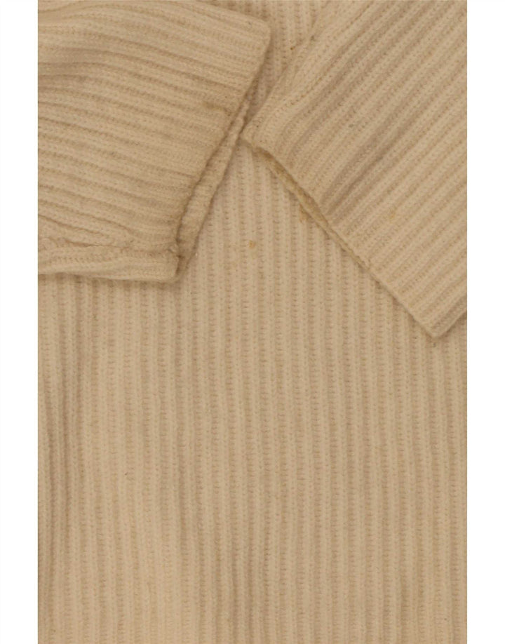 Maglione maglione oversize con scollo a V da donna All Saints UK 14 medio bianco sporco