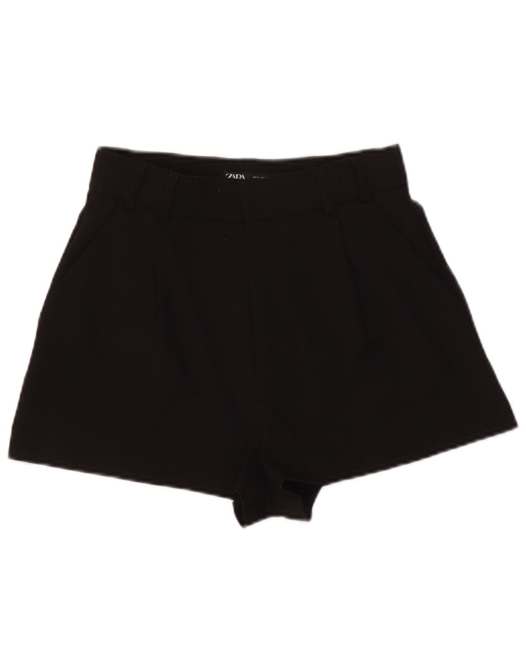 Pantaloni caldi a vita alta da donna Zara piccoli W26 poliestere nero