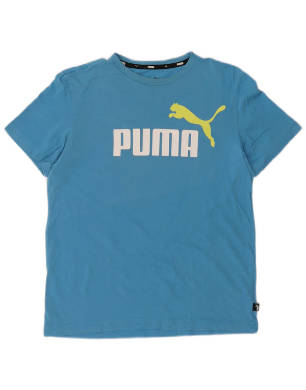 T-shirt grafica Puma da bambino 15-16 anni XL in cotone blu
