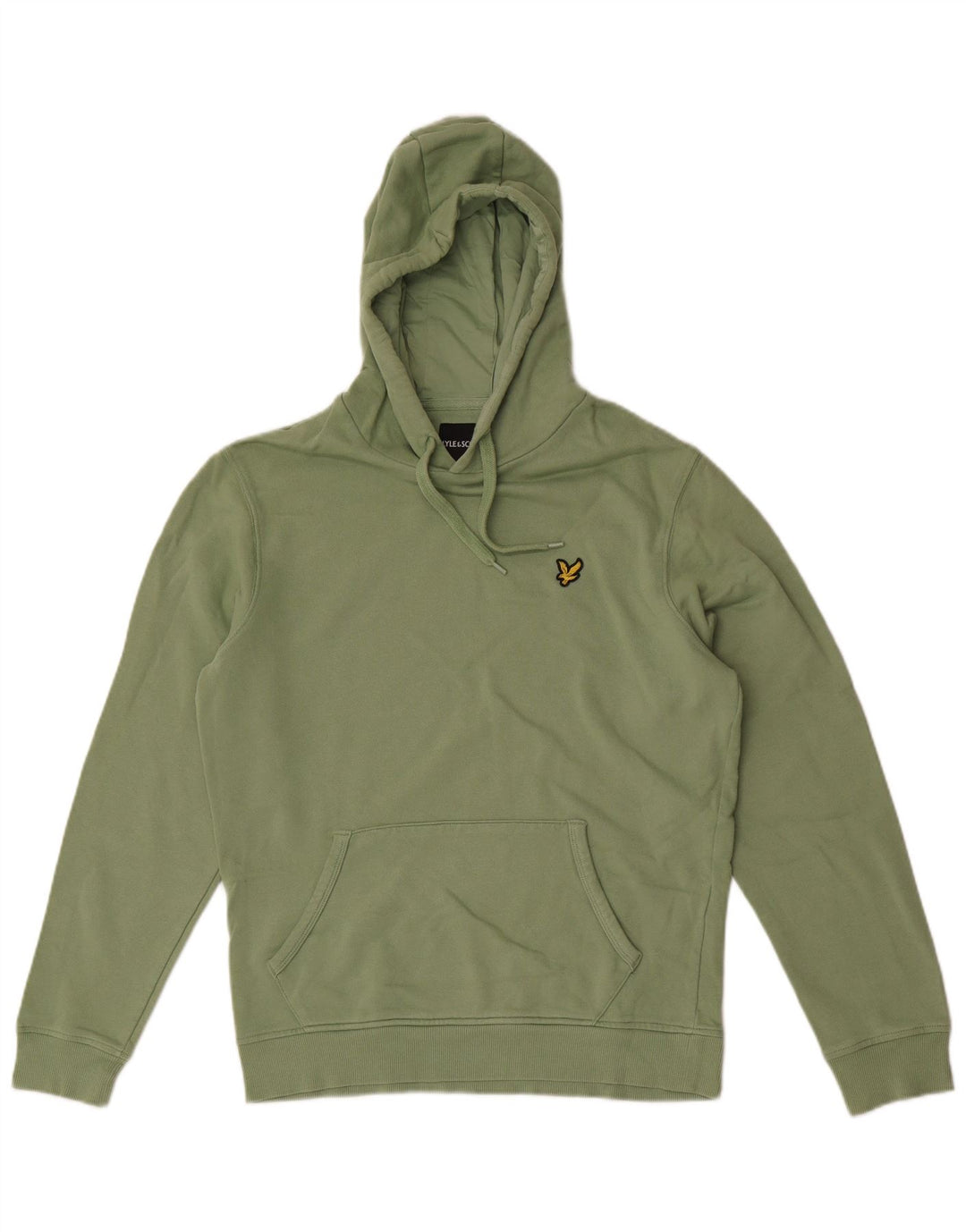 Felpa con cappuccio da uomo Lyle & Scott in cotone verde medio