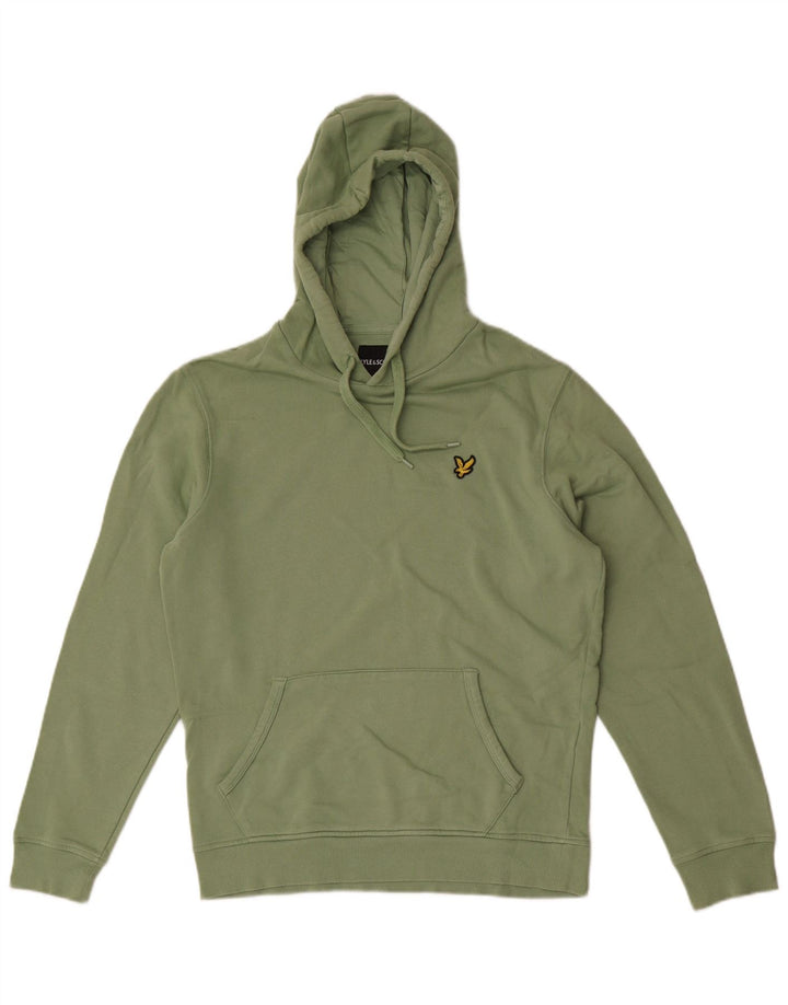 Felpa con cappuccio da uomo Lyle & Scott in cotone verde medio