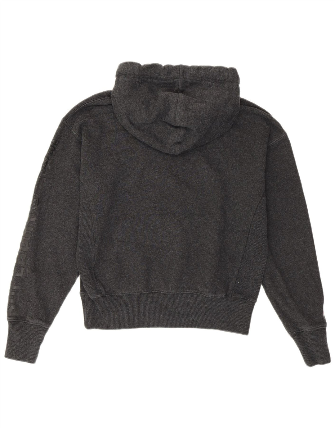 Maglione oversize con cappuccio da donna Superdry UK 10 piccolo cotone grigio