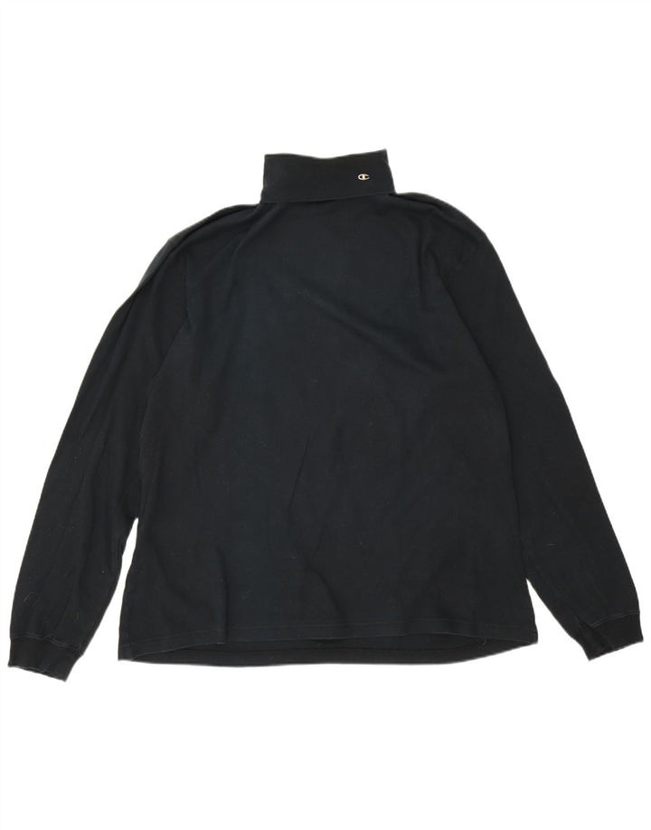 Top da uomo a maniche lunghe Champion 2XL cotone nero