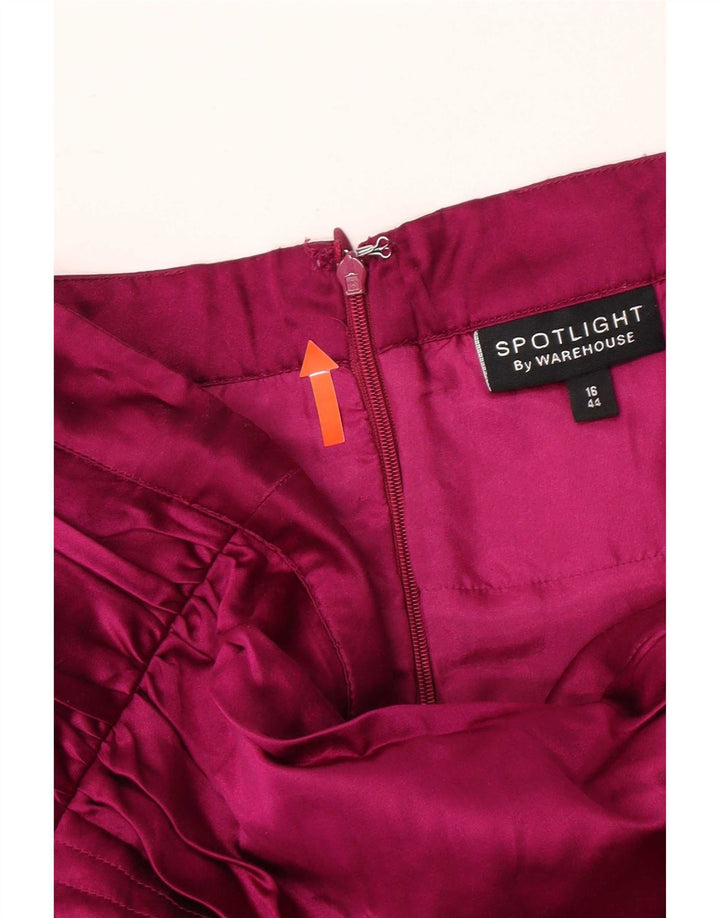 Abito senza spalline da donna Warehouse UK 16 Grande seta viola