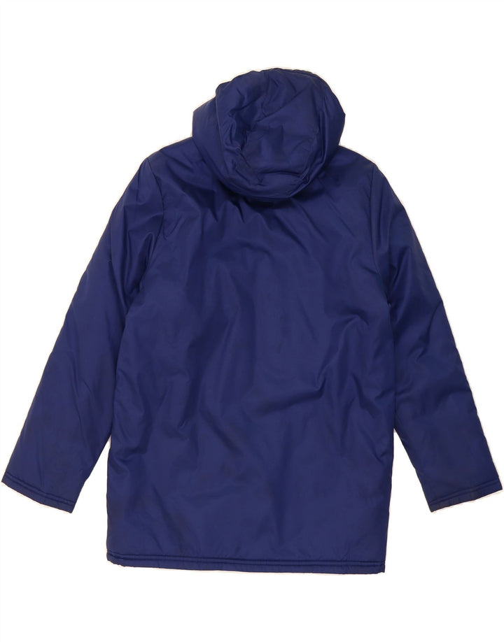 ADIDAS Boys Hooded Raincoat 11-12 Years Navy Blue Nylon Vintage Adidas and Second-Hand Adidas from Messina Hembry 