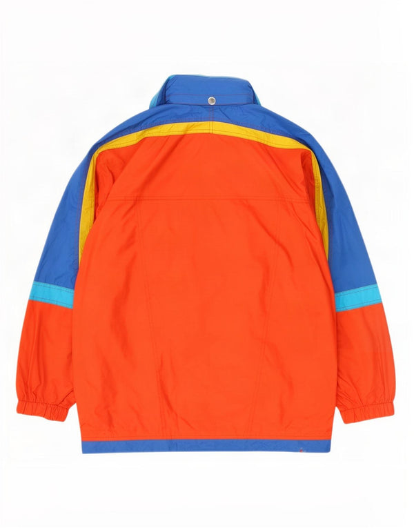 Giacca antipioggia con cappuccio da uomo Brugi UK 44 2XL Poliammide color block arancione