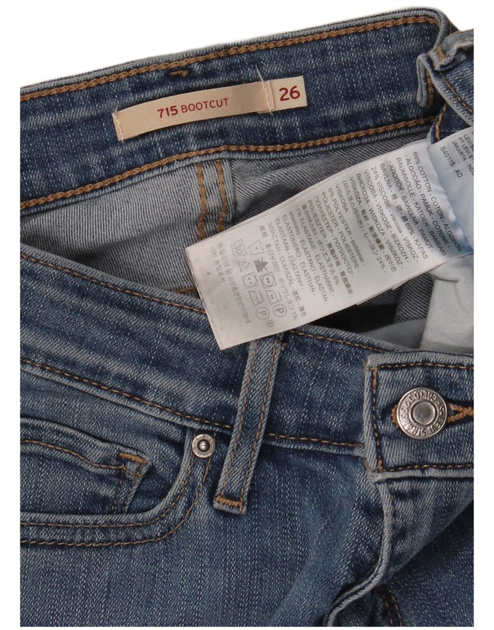 Jeans Levi's 715 Bootcut da donna W26 L32 in cotone blu