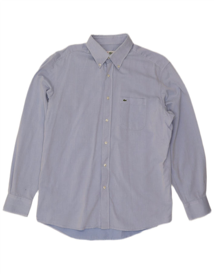 Camicia LACOSTE vestibilità regolare da uomo taglia 43 grande cotone blu