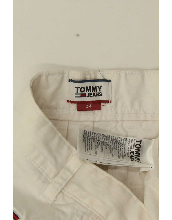 Pantaloncini chino da uomo Tommy Hilfiger W34 grandi cotone bianco