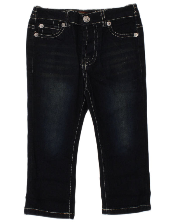 7 FOR ALL MANKIND Baby Girls Straight Jeans 12-18 Months  Navy Blue Cotton