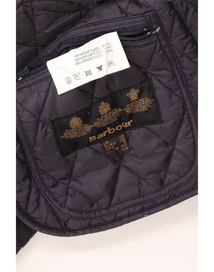 Giacca trapuntata da donna Barbour UK 12 poliestere medio blu navy