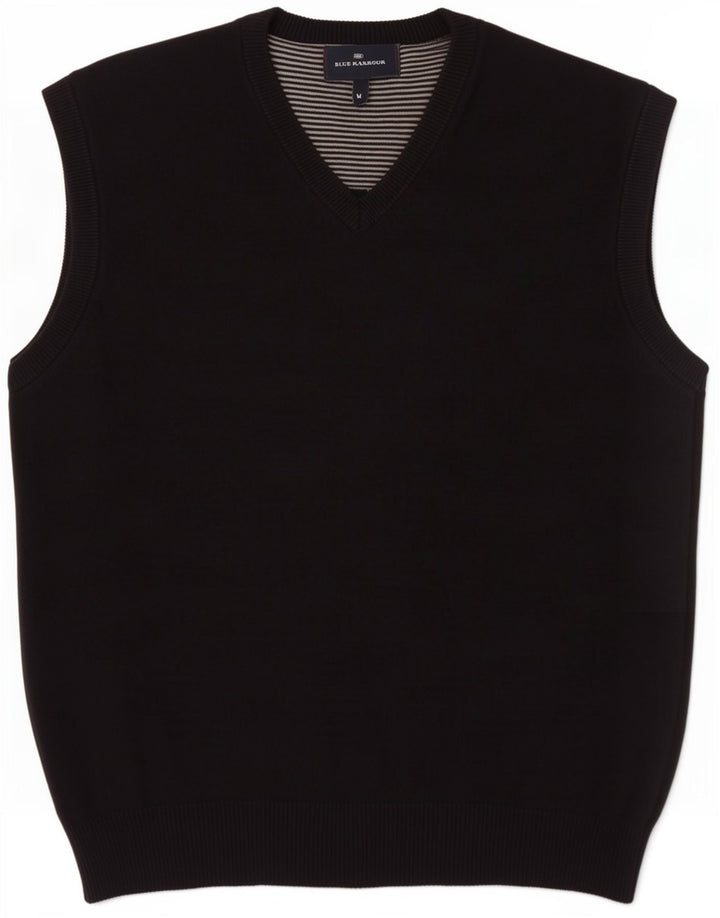 Canotta da uomo Marks & Spencer blu Harbour Vest, cotone blu scuro medio