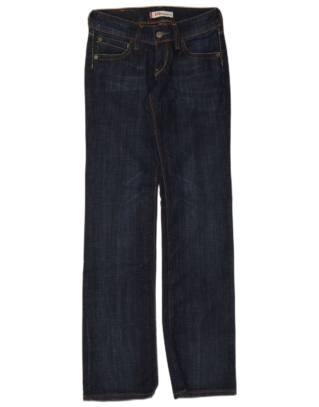 Jeans dritti Levi's 570 da donna W26 L32 cotone blu navy