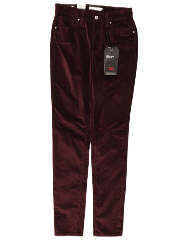Levi's Donna 721 Pantaloni skinny casual a vita alta W29 L32 Cotone bordeaux