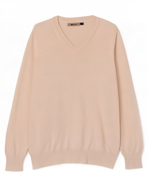 Maglione da uomo con scollo a V Gas piccolo bianco