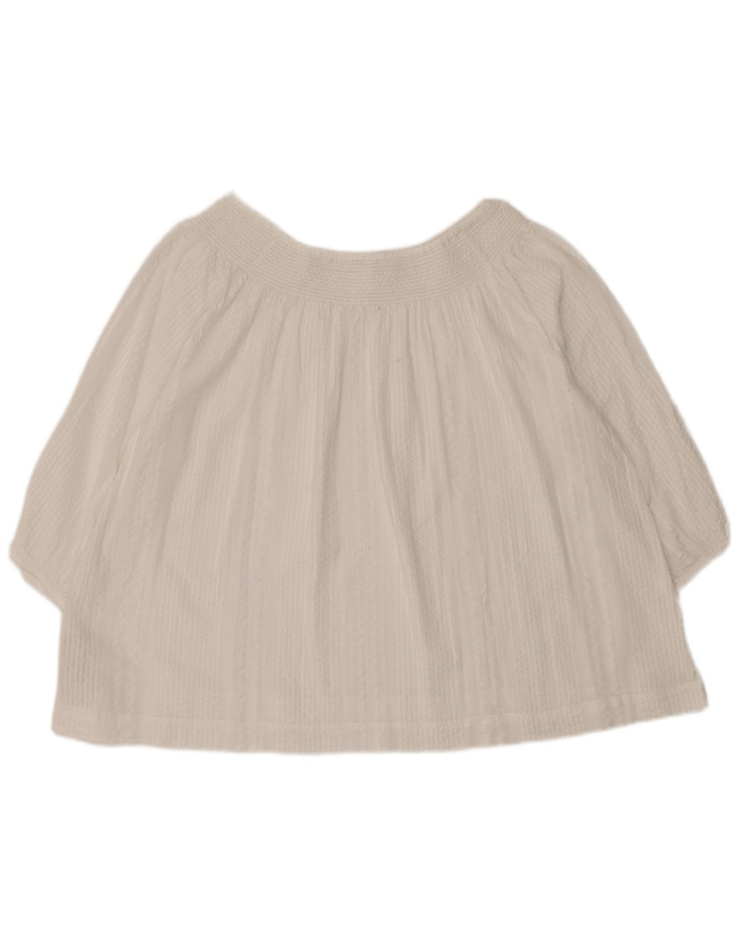 Camicetta oversize da donna con maniche a 3/4 Fat Face Top UK 16 Grande cotone bianco