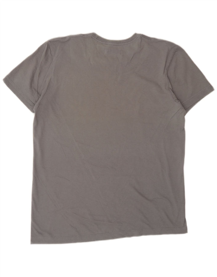 ADIDAS Mens Graphic T-Shirt Top Medium Grey Cotton