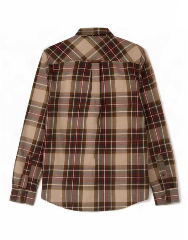 Camicia da uomo in flanella James Pringle, piccola in poliestere scozzese beige