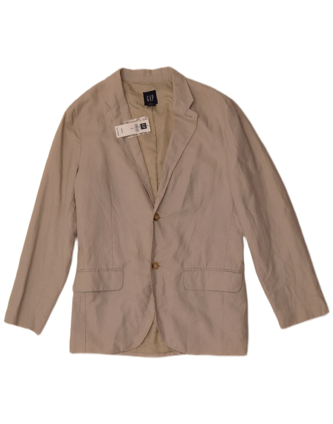 Giacca blazer da uomo a 2 bottoni Gap UK 38 Lino grigio medio