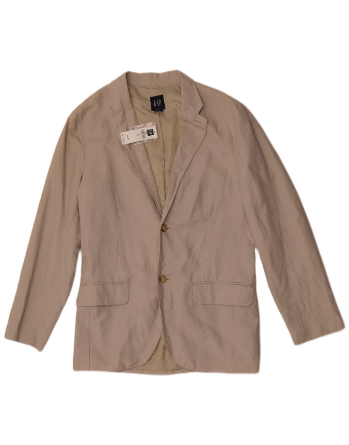 Giacca blazer da uomo a 2 bottoni Gap UK 38 Lino grigio medio