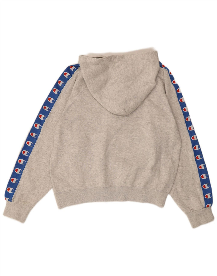 Maglione con cappuccio grafico oversize da donna CHAMPION UK 10 piccolo grigio