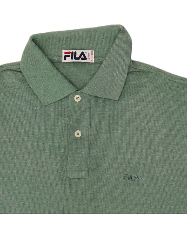 FILA Mens Polo Shirt IT 46 Small Green Cotton Vintage Fila and Second-Hand Fila from Messina Hembry 